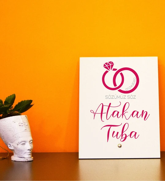 İsme Özel Ahşap Masaüstü İsimlik Söz, Nişan İsimlik - 5 ürün görseli 1