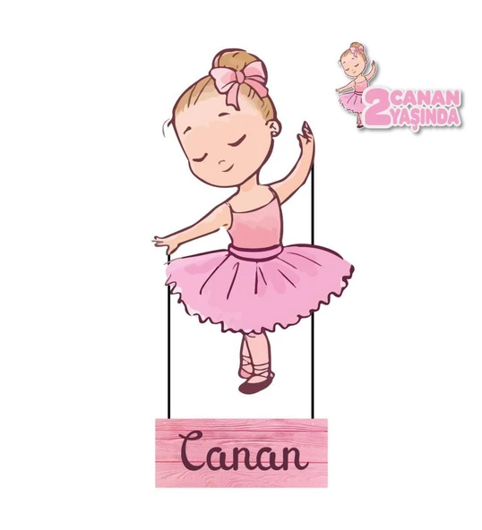 Kişiye Özel Kapı Süsü Ve 50 Magnet Seti Dans Eden Kız ürün görseli