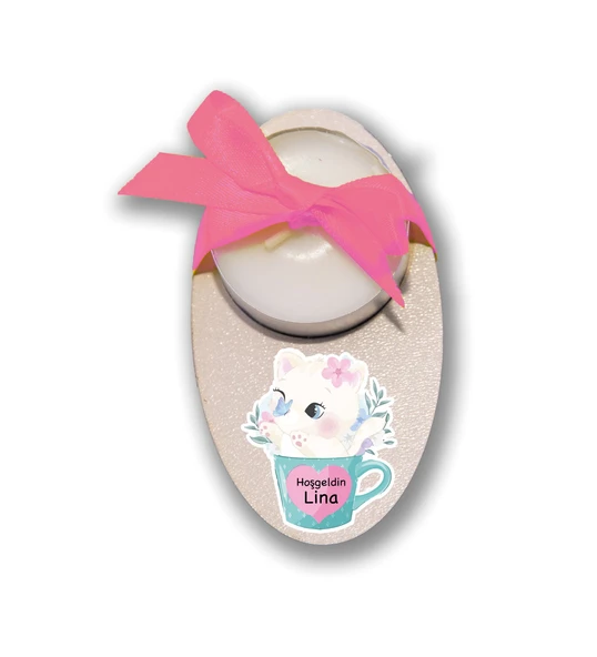 İsme Özel Doğum Günü Hoşgeldin Bebek Mumluk - 25 Adet ürün görseli 1