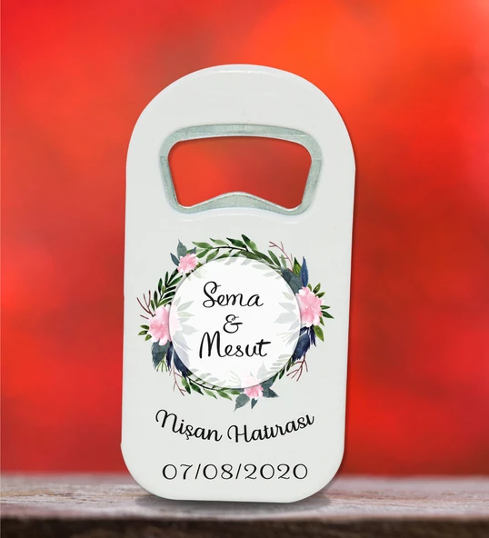 Kişiye Özel Küçük Açacak Magnet 4.5x 9cm 30 Adet Söz, Nişan, Nikah Hatırası ürün görseli 1