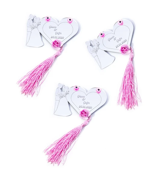 İsme Özel Pleksi Gümüş Magnet Kına, Nikah, Nişan, Düğün Hatırası - 25 Adet ürün görseli 1