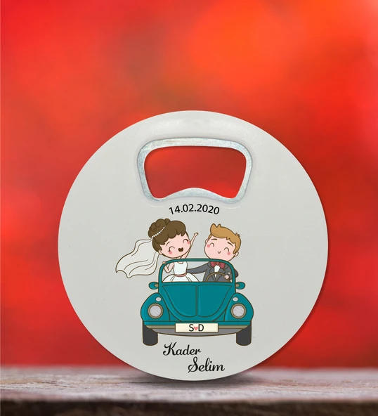 Kişiye Özel Açacak Magnet 8x8cm 30 Adet Söz, Nişan, Kına, Nikah Hatırası ürün görseli 1