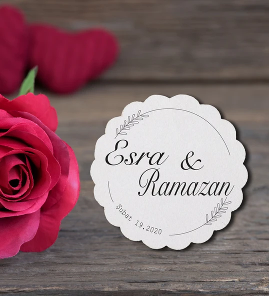 İsme Özel Söz, Nişan Hatırası Ahşap Magnet 50 Adet ürün görseli 1