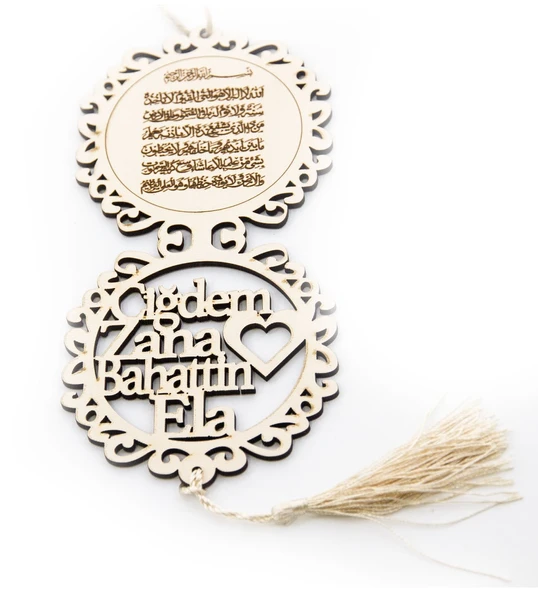 Ahşap Araba Dikiz Aynası Süsü - İsme Özel ürün görseli 1