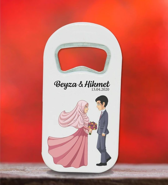 Kişiye Özel Uzun Açacak Magnet 4.5x 9cm 30 Adet Söz, Nişan, Kına, Nikah Hatırası ürün görseli 1