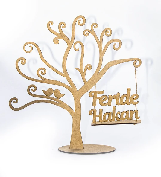 İsme Özel Ahşap Masaüstü Nişan Söz İsimlik ürün görseli 1