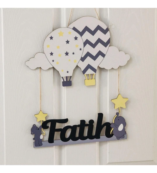 Meşgalem Kapadokya Balonu Temalı Kişiye Özel Kapı Süsü ürün görseli