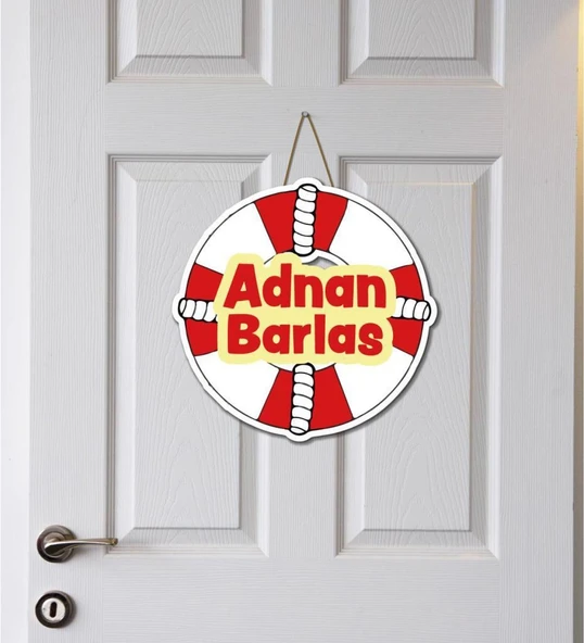 Meşgalem Denizci Kurtarma Simidi Temalı Kişiye Özel Kapı Süsü ürün görseli