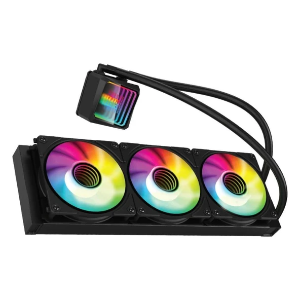 PowerBoost Alpha 360B ARGB 360mm AM5/1700P Siyah İşlemci Sıvı Soğutucu ürün görseli 1