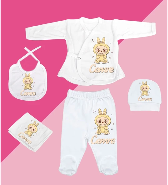 Meşgalem Kişiselleştirilebilir Özel Tasarım Yenidoğan Hastane Çıkışı Set