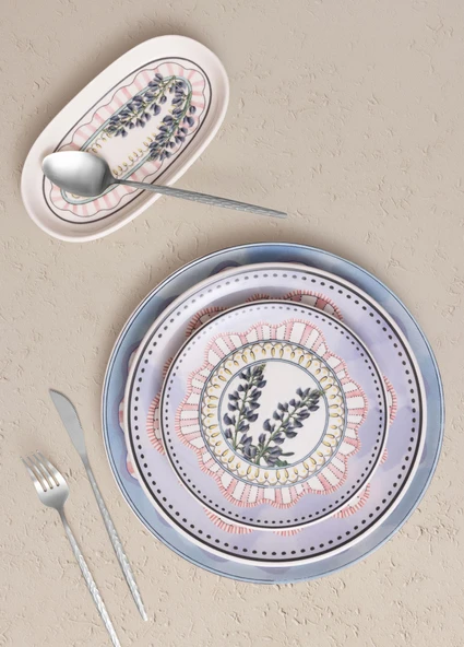 The Mia Spring Pasta Tabağı 6lı Set 19 cm SPR0002 - Resim 6