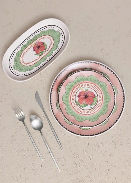 The Mia Spring Pasta Tabağı 6lı Set 19 cm SPR0002 - Resim 5