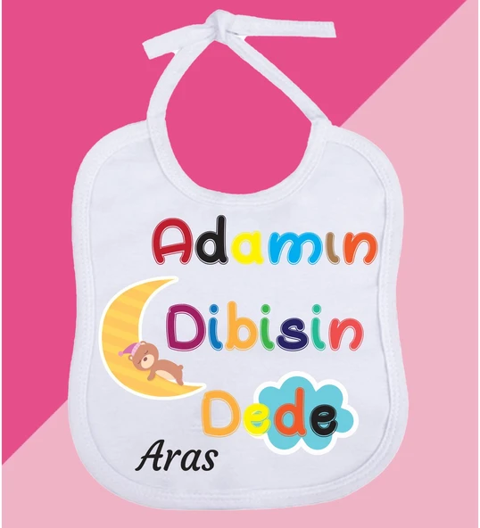 Meşgalem Kişiselleştirilebilir Özel Tasarım Bebek Önlüğü ürün görseli