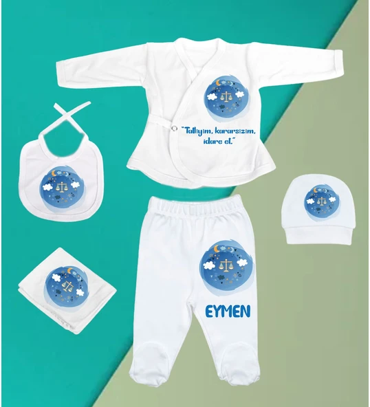 Meşgalem Kişiselleştirilebilir Hastane Çıkışı Burç Zıbın Setleri 12 Burç, 12 Tavır (TERAZİ) - 3