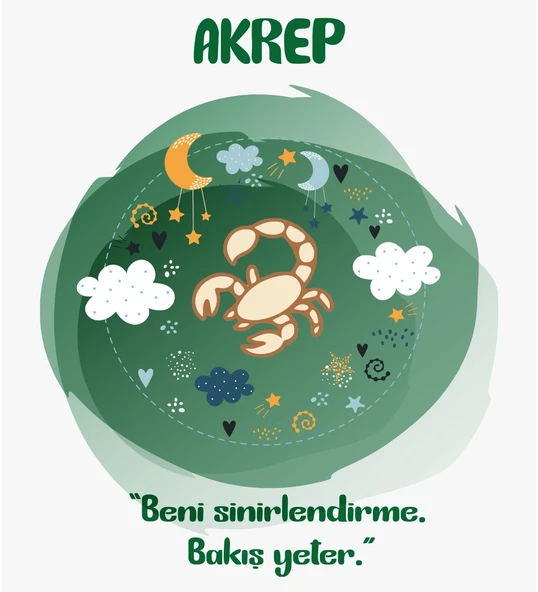 Meşgalem Kişiselleştirilebilir Hastane Çıkışı Burç Zıbın Setleri 12 Burç, 12 Tavır (AKREP) - Resim 3