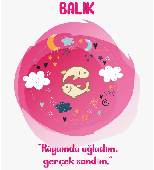 Meşgalem Kişiselleştirilebilir Hastane Çıkışı Burç Zıbın Setleri 12 Burç, 12 Tavır (BALIK) - Resim 3