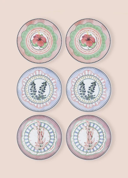 The Mia Spring Pasta Tabağı 6lı Set 19 cm SPR0002 - Resim 8