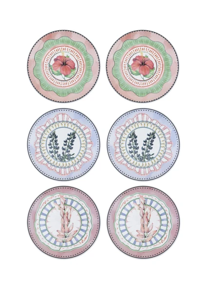 The Mia Spring Pasta Tabağı 6lı Set 19 cm SPR0002 ürün görseli 1