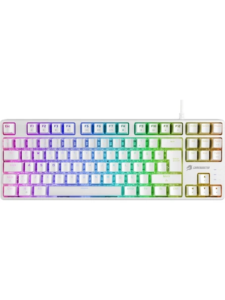 GameBooster G23W Enigma TKL Rainbow Aydınlatmalı Red Switch Mekanik Beyaz Oyun Klavyesi - 1