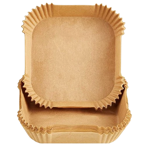 50 Adet Air Fryer Pişirme Kağıdı Tek Kullanımlık Yağ Geçirmez Yapışmaz Kare Tabak Model PVC ürün görseli