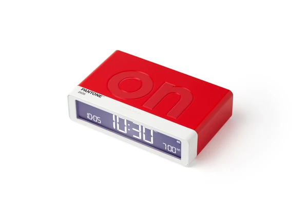 Lexon x Pantone Flip Klasik Şarj Edilebilir Alarm Saat Kırmızı - 2