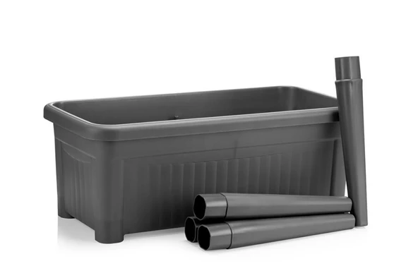 Omnipazar SO-ABS3 Fanuslu Ayaklı Bahçe Yetiştirme Saksı 60 lt Antrasit 3 Adet - Resim 5