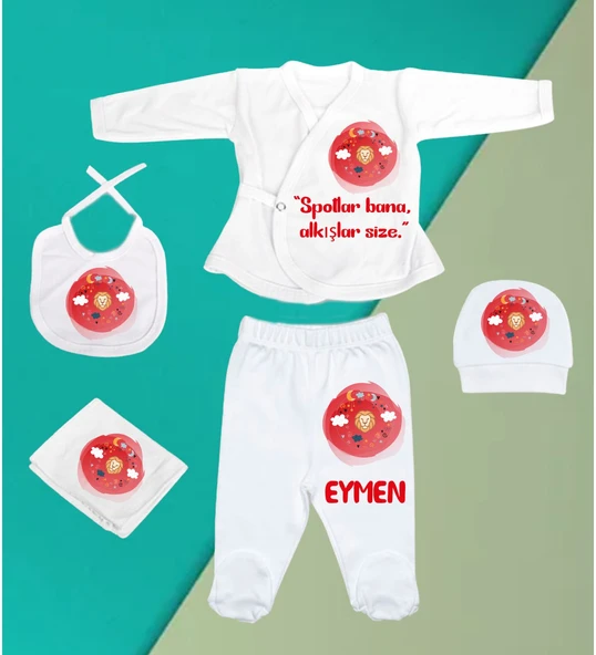 Meşgalem Kişiselleştirilebilir Hastane Çıkışı Burç Zıbın Setleri 12 Burç, 12 Tavır(ASLAN) - Resim 2