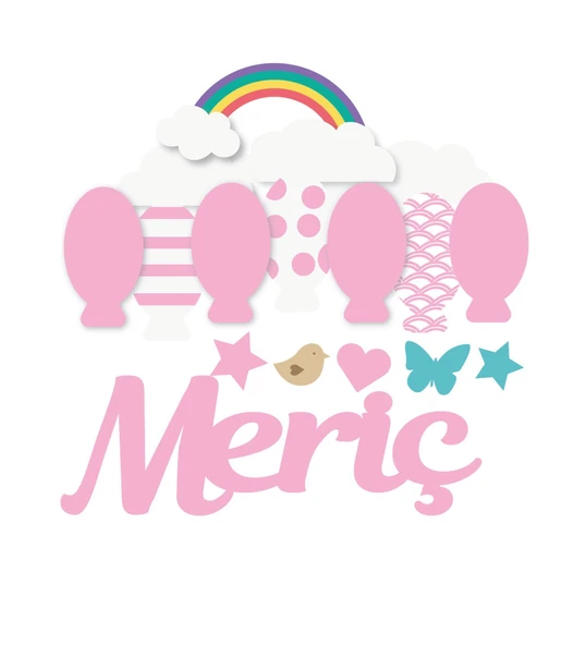 Kız Bebek Ahşap Kapı Süsü - Resim 3