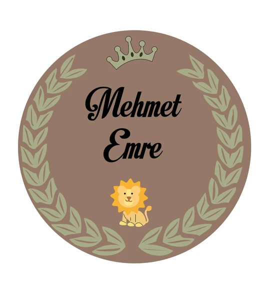 Aslan Figürlü Bebek Ahşap Kapı Süsü - Resim 3