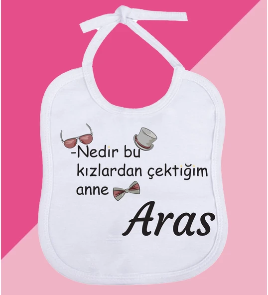 Meşgalem Kişiselleştirilebilir Özel Tasarım Bebek Önlüğü ürün görseli