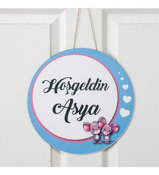 Meşgalem Minik Fare Temalı Kişiye Özel Kapı Süsü ürün görseli
