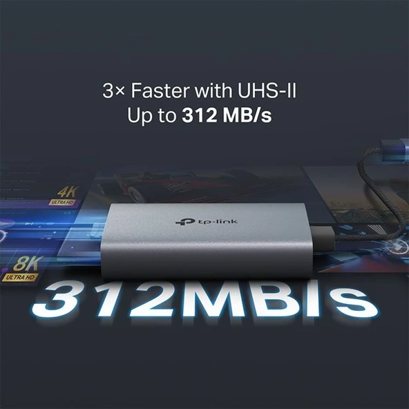 TP-LINK UA440C USB 3.0 Type-C - SD ve microSD 4.0 Kart Okuyucu - Resim 4