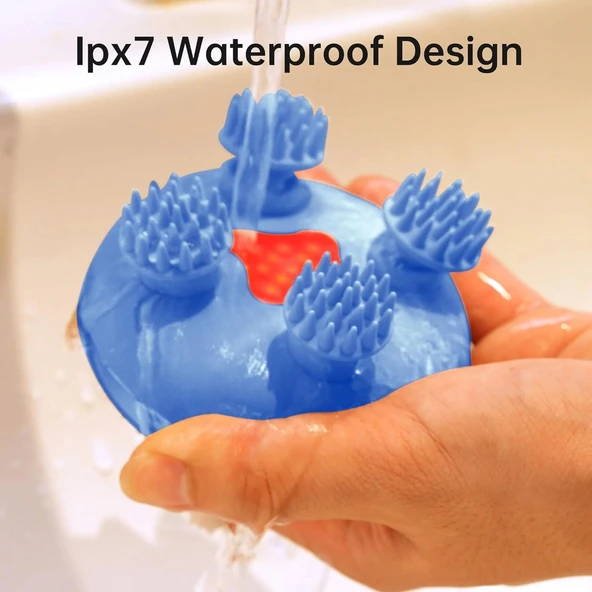 COMFIER 8 Pençeli Su Geçirmez Kablosuz Baş Masajı - Mavi - 6