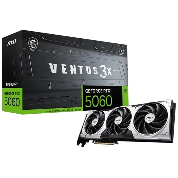 MSI 8GB RTX5060 VENTUS 3X OC GDDR7 128bit HDMI-DP PCIE 5.0 - 1
