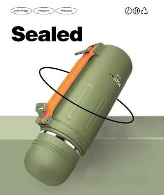 Shotay Durable Çelik Termos Matara 1500Ml Yeşil - 5