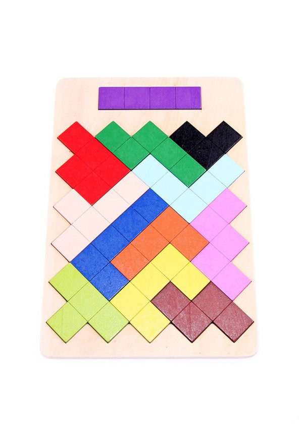 Hamaha Wooden Toys Ahşap Eğitici Geliştirici Tetris Zeka Oyunu