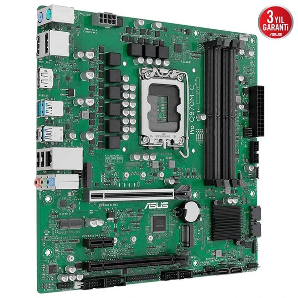 ASUS PRO Q870M-C CSM DDR5 HDMI-DP PCIE 5.0 1851P MATX KURUMSAL ANAKART - Resim 4