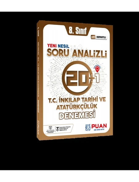 Puan 8.Sınıf Inkilap Tarihi 20+1 Deneme ürün görseli