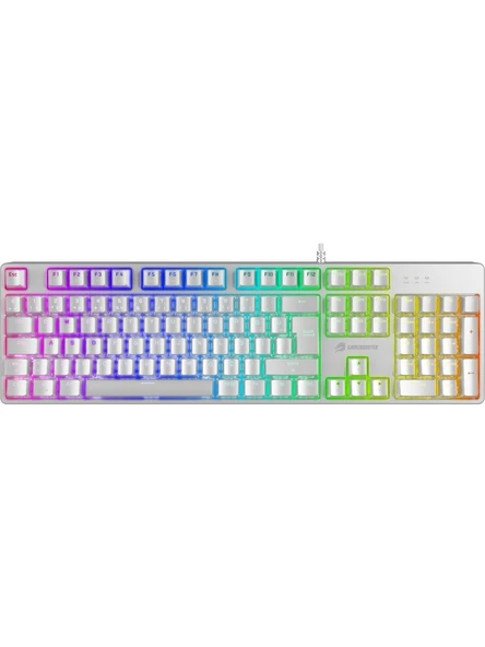 GameBooster G24W Enigma Rainbow Aydınlatmalı Red Switch Mekanik Beyaz Oyun Klavyesi - 2