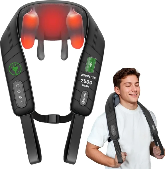 COMFIER Kablosuz Boyun ve Omuz Masaj Aleti - Klasik Siyah