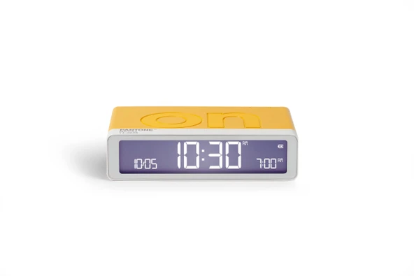 Lexon x Pantone Flip Klasik Şarj Edilebilir Alarm Saat Sarı - 1