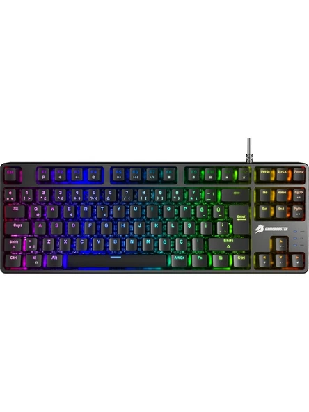 GameBooster G23B Enigma TKL Rainbow Aydınlatmalı Red Switch Mekanik Siyah Oyun Klavyesi - 1