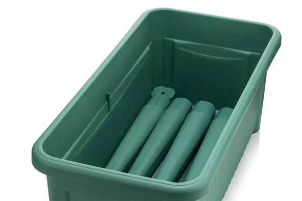 Omnipazar SO-ABS3 Fanuslu Ayaklı Bahçe Yetiştirme Saksı 60 lt Yeşil 3 Adet - Resim 4