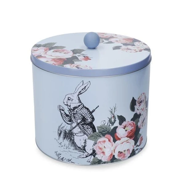 Mikasa x V&A Alice in Wonderland  Teneke Bisküvi Kutusu 18x15 - Resim 2