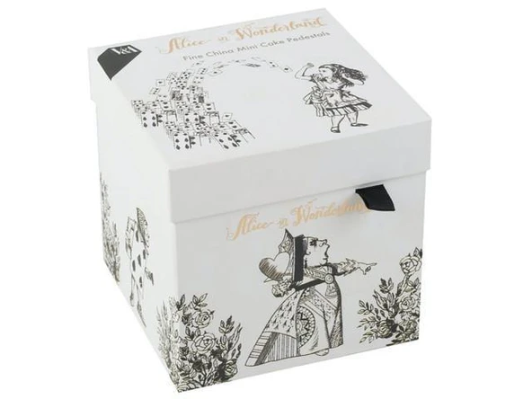 Mikasa x V&A Alice In Wonderland Porselen 10cm 2li Kek, Pasta Standı - Resim 4