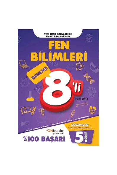 Onburda 5.Sınıf Fen Bilimleri 8 Deneme ürün görseli