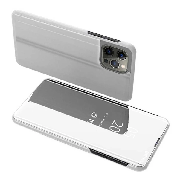 Samsung Galaxy A11 / M11 Uyumlu Aynalı Kapaklı Lüx Kılıf - Resim 6