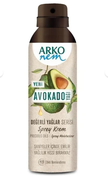 Arko Nem Krem Sprey 150 Ml Değerli Yağlar Avokado - 1