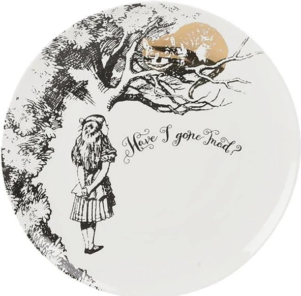 Mikasa x V&A Alice In Wonderland Porselen Fine China 21cm Pasta Tabak Seti 4lü - Resim 4