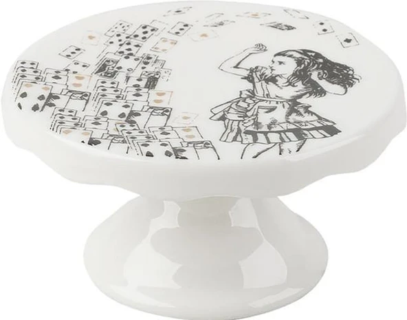 Mikasa x V&A Alice In Wonderland Porselen 10cm 2li Kek, Pasta Standı - Resim 2